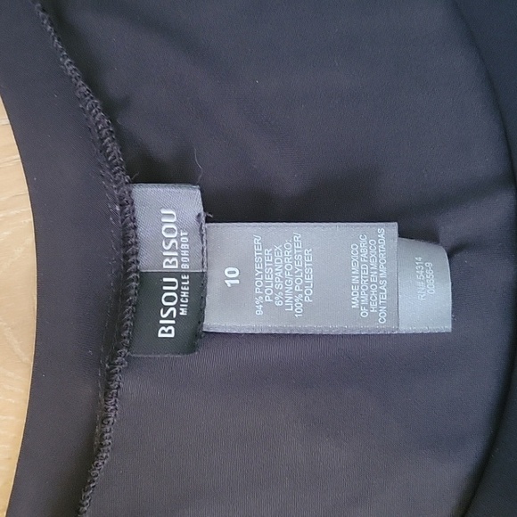 Bisou Bisou Michelle Bohot Black Dress Size 10 - Picture 2 of 6